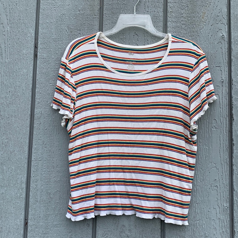 Rainbow Striped Top